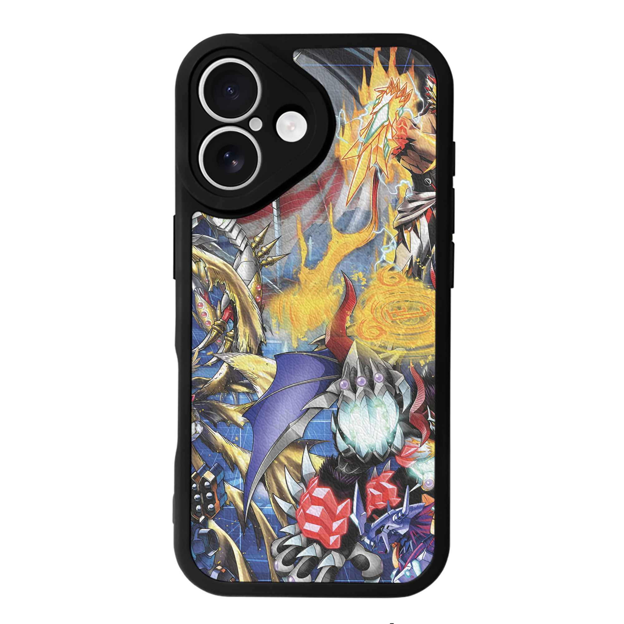 （画像用） Digimon デジタルモンスター/デジモン 【iPhone 16シリーズ対応】シリコンスマホケース（レザー調） 材質：シリコン